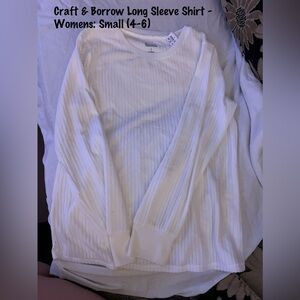 Croft & Barrow Cream Long Sleeve Top